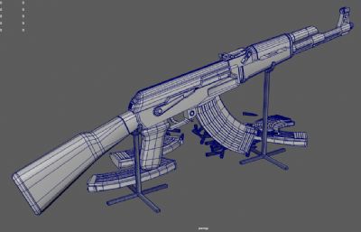 AK47冲锋枪 突击步枪 游戏武器道具