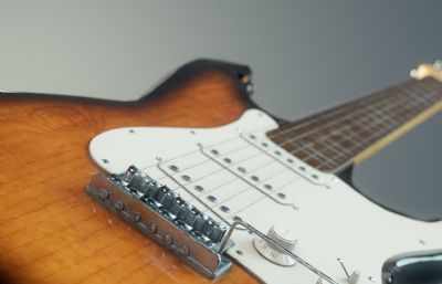 电吉他3dmax模型