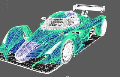 超跑赛车 科幻汽车碳纤维超跑 赛道超跑概念车