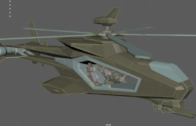 科幻直升机 轻型攻击直升机 武装直升机