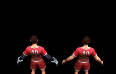 国足运动员3dmax模型