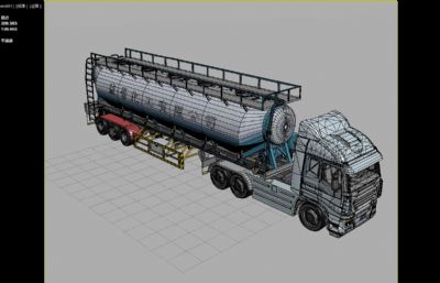 油罐车,半挂车,危险品运输车3dmax模型