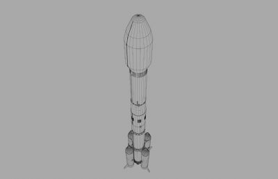 长征三号乙(CZ-3B)运载火箭Blender,FBX模型