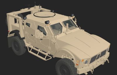 Oshkosh M-ATV全地形防地雷反伏击车3ds,obj模型