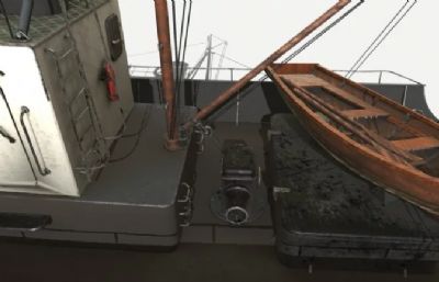 渔船船只3dmax模型