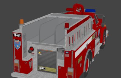 国外消防车3ds模型