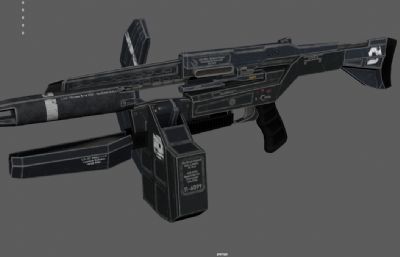 AR2科幻枪械 未来突击步枪 脉冲步枪