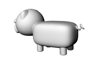 小猪stl模型