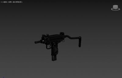 微型乌兹冲锋枪游戏道具3dmax模型