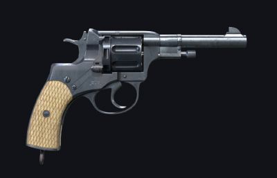 纳甘1895手枪步枪道具3dmax模型