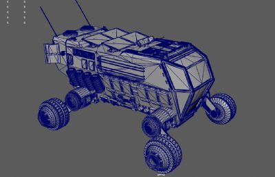 科幻太空探测车 火星2号 勘探救护车