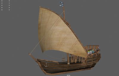 古代帆船 航海大木船 海盗船