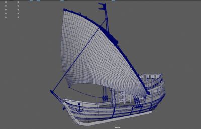 古代帆船 航海大木船 海盗船