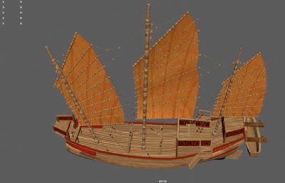 古代帆船 战船 大木船