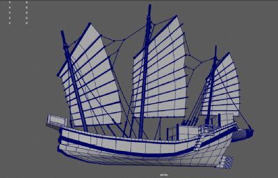 古代帆船 战船 大木船