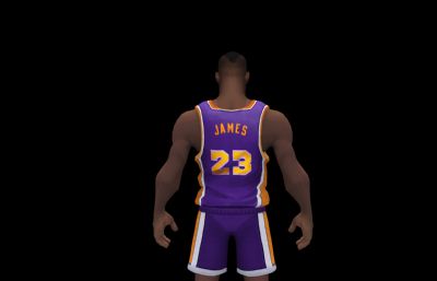 NBA球星詹姆斯,带14套max跳舞动作动画