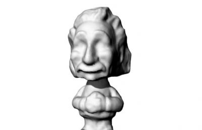 爱因斯坦3D打印手办模型