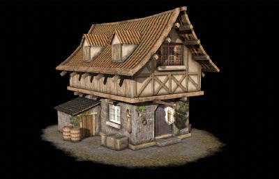 木屋 中世纪房屋 民房 木板房