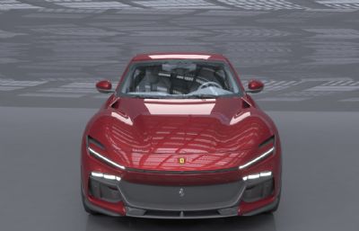 2023款法拉利Purosangue汽车3dmax模型