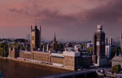 伦敦市市区整体鸟瞰场景blender模型