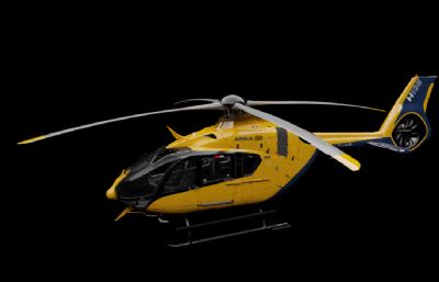 空客H135直升机blender模型