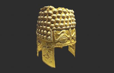 黄金头盔,护具blender模型