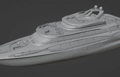 游艇,游轮blender模型