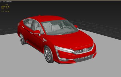 2022本田Honda Clarity汽车3dmax模型