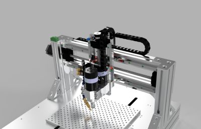 桌面小型CNC加工机床step模型