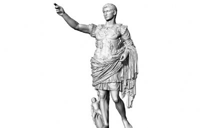 普里马·波尔塔的奥古斯都雕像blend,stl模型