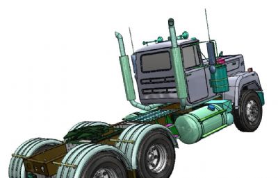 truck卡车车头solidworks模型