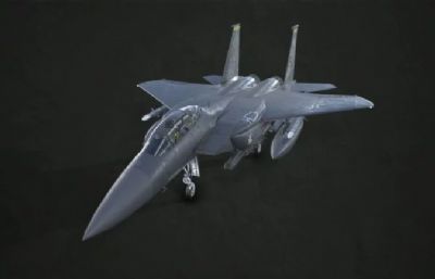 麦道F-15E攻击机,战斗机3dmax模型