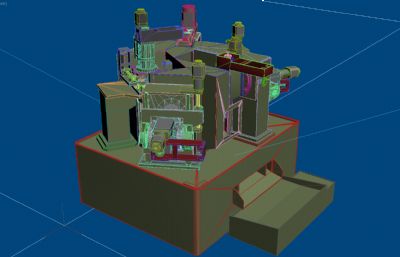 压铸水龙头数控机床,数控技术工业设备3DMAX模型