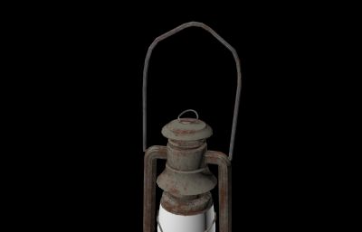 古代油灯,煤油灯3dmax模型