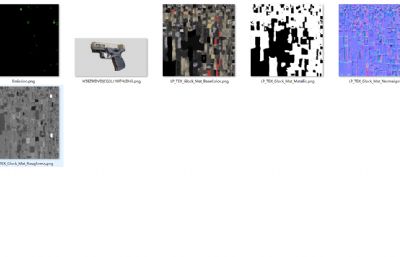 43战术手枪游戏道具3dmaya模型