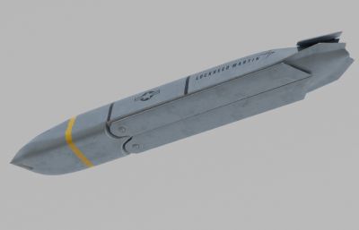 PBR低模,AGM-158联合防区外空地导弹,巡航导弹blender模型
