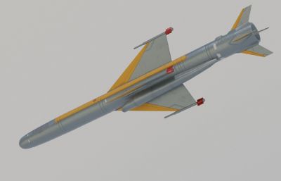 次世代KD-88空地导弹,PBR材质,4K贴图,blender模型