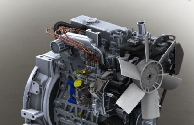 柴油发动机solidworks模型