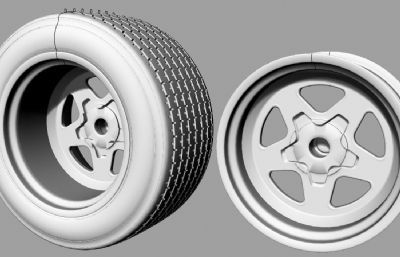 轮胎轮毂组合rhino模型