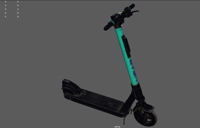 电动滑板车,踏板车,代步车交通工具3dmaya模型