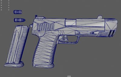 9毫米手枪,柯尔特手枪游戏道具3dmaya模型