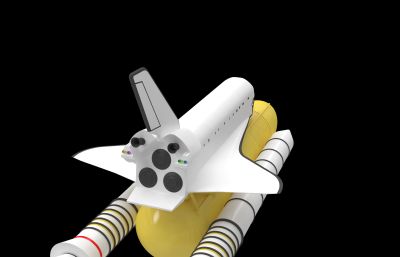 航天飞机+运载火箭组合3dmax模型