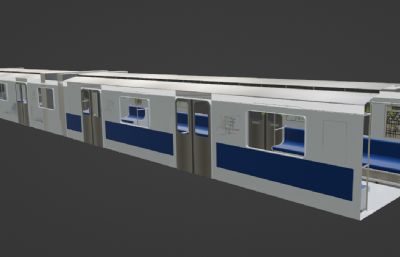 中国城市地铁车厢blender模型