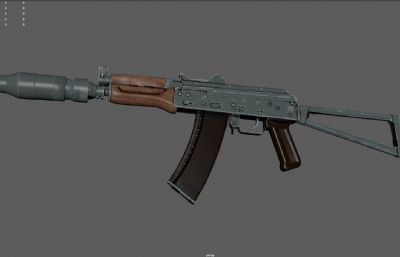 AK-74u短型突击步枪游戏道具