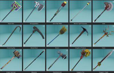 80多种次世代游戏里的战锤,长柄武器,手持武器组合blender模型