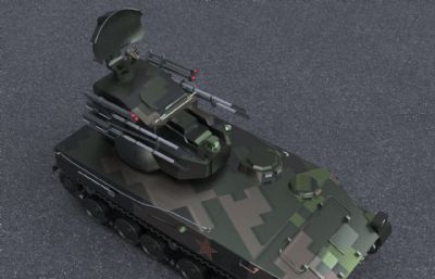 中国陆军机动近程防空部队PZ195装甲车