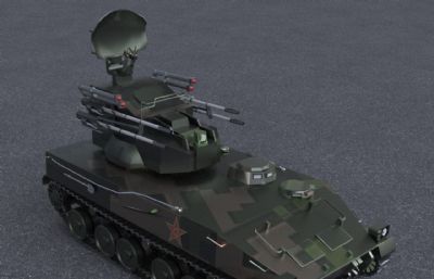 中国陆军机动近程防空部队PZ195装甲车