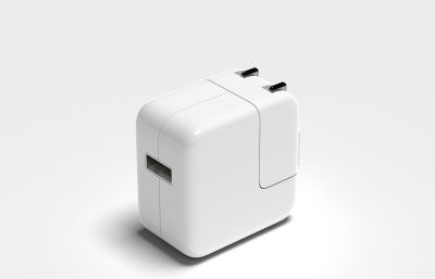 苹果12w原装充电头,适配器rhino模型,多种格式
