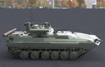 俄军BMP2型步兵战车3dmax模型