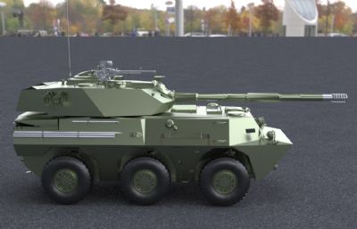 105毫米轮式坦克歼击车3dmax模型